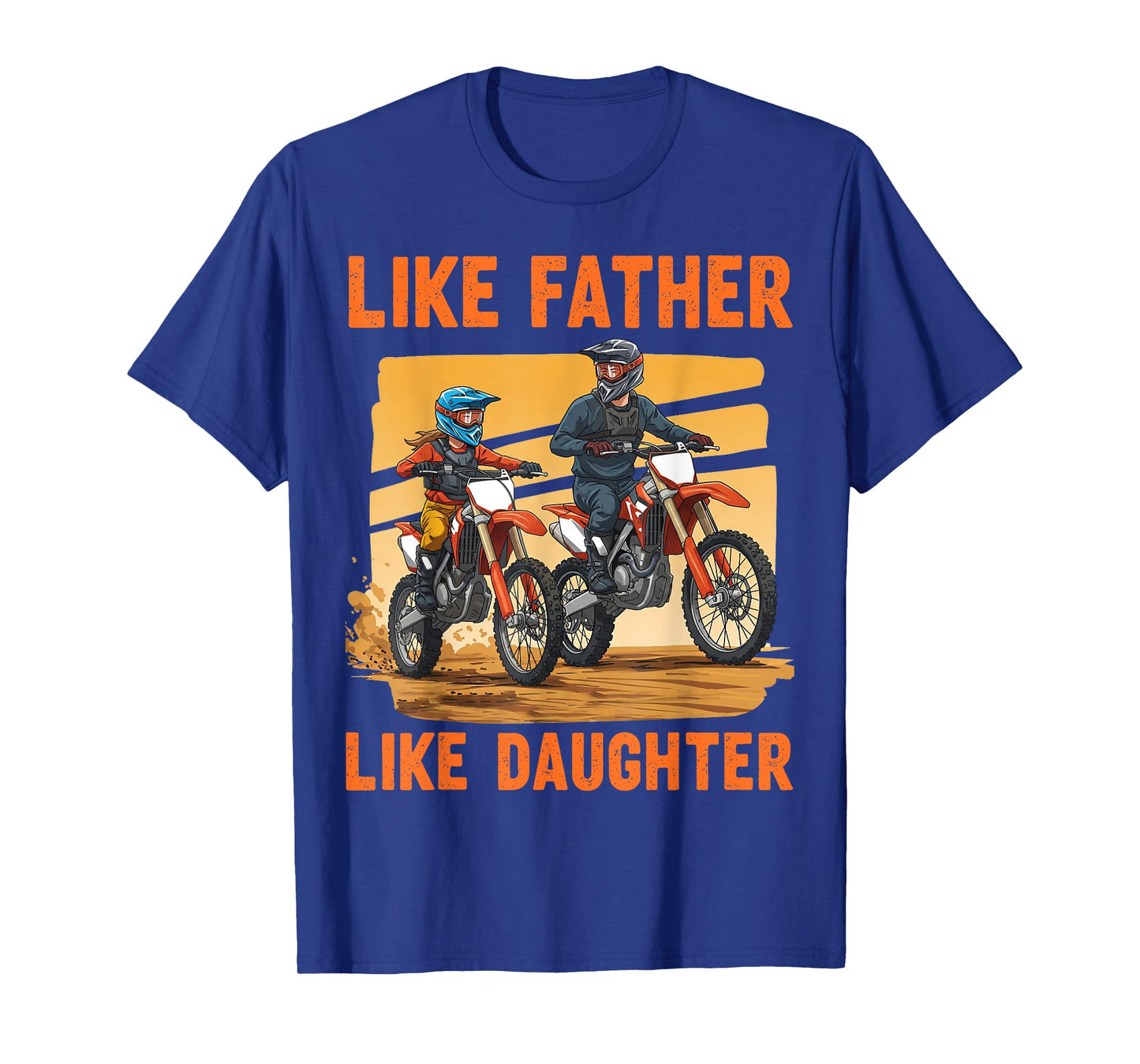 Like Father Daughter Dirt Bike Motocross Matching Graphic T-Shirt