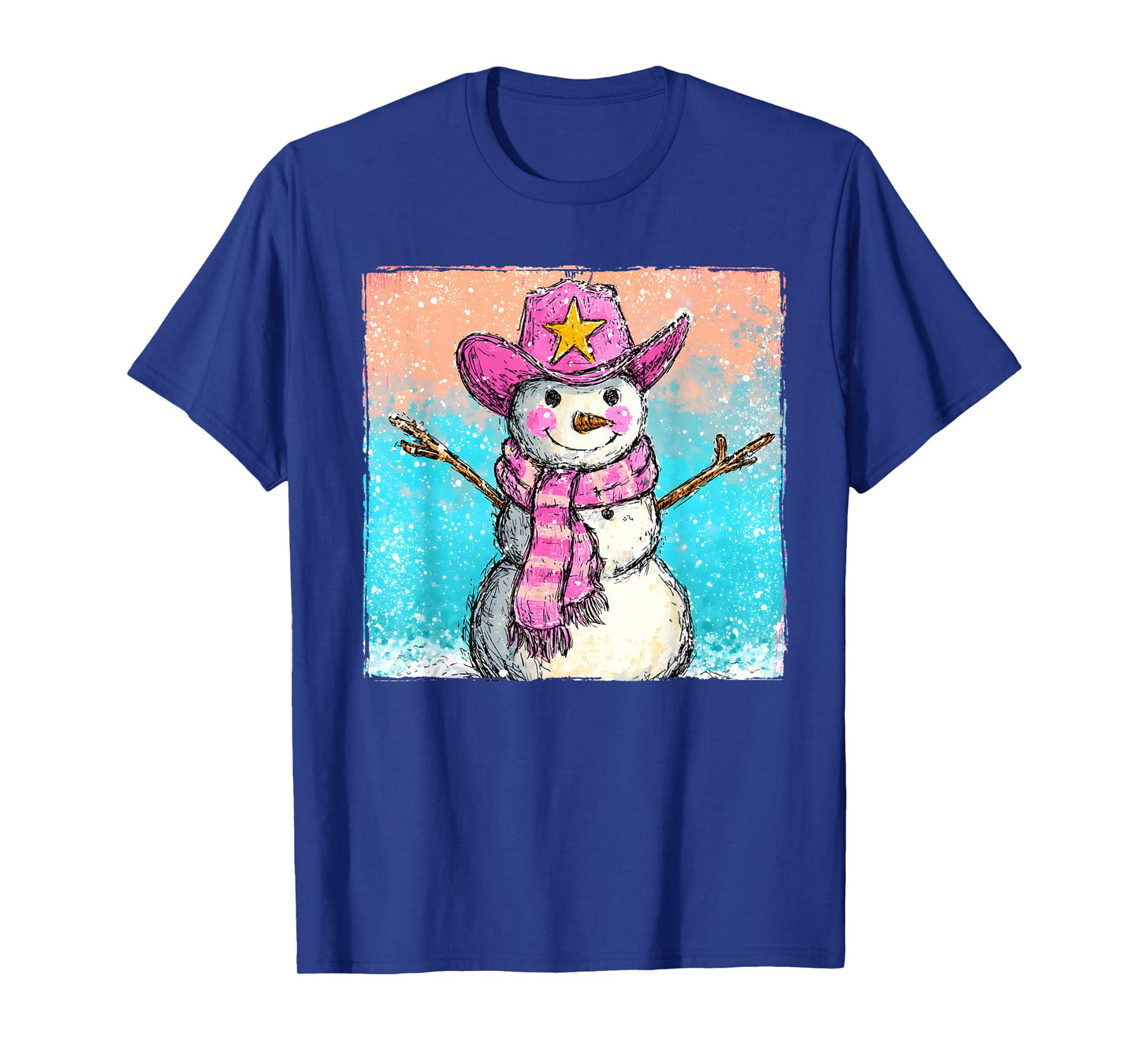 Howdy Snowman Cowboy Western Christmas Men Women Kids T-Shirt