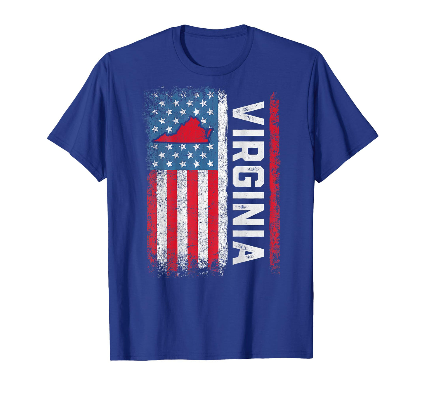 Vintage Virginia State USA Flag Shirt Virginia (On Back) T-Shirt