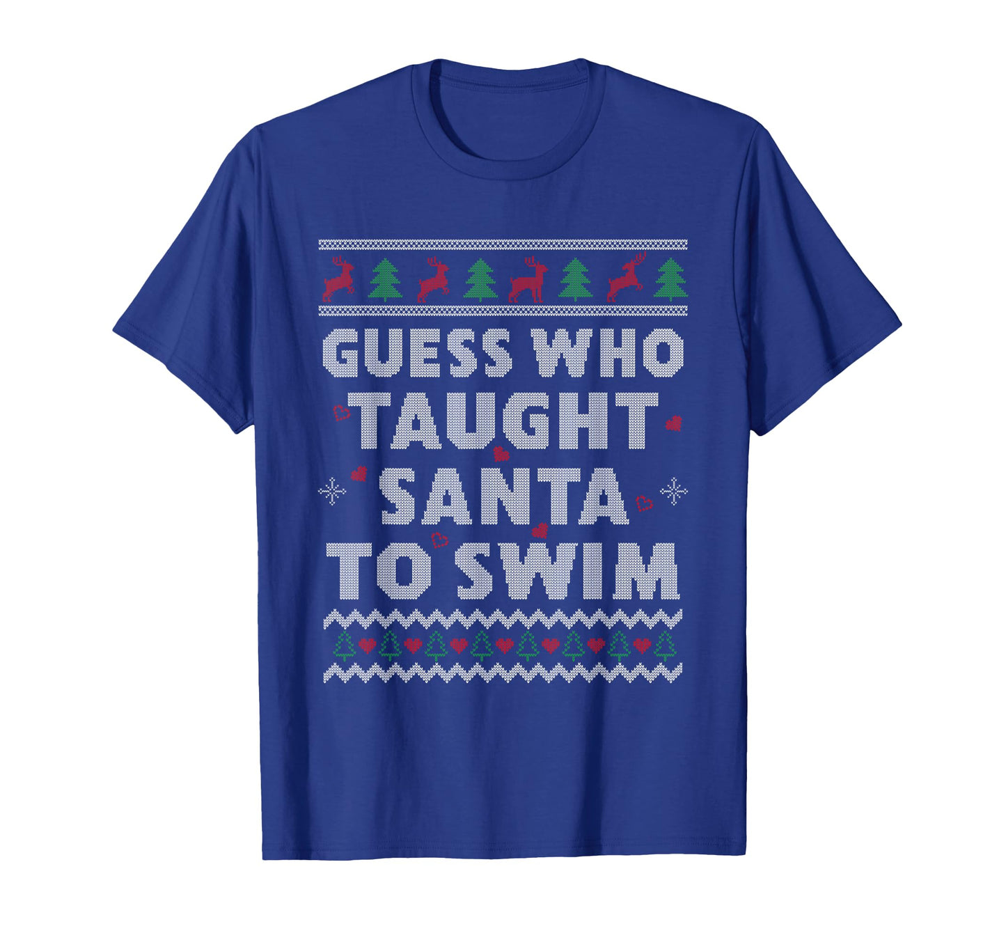 Swim Teacher Ugly Christmas Swim Coach Swim Teacher Christmas T-Shirt