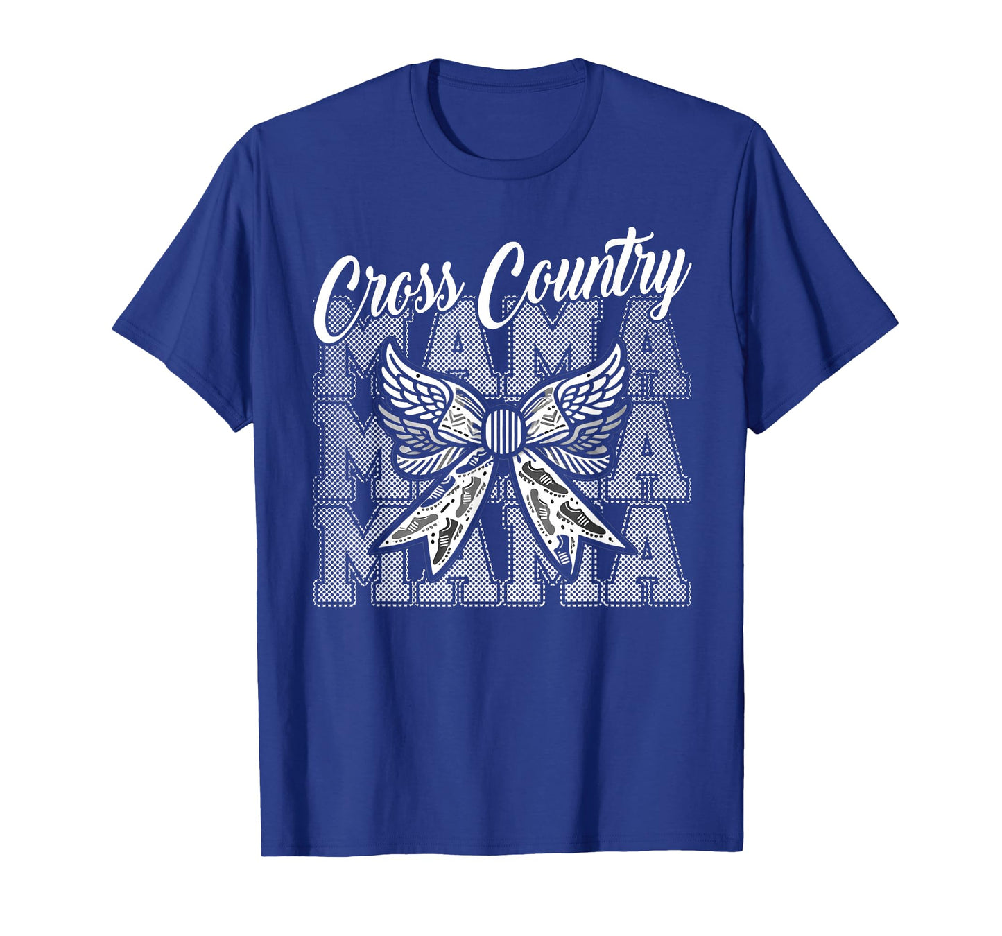 Cross Country Mama with Bow for Women Mother of Runner T-Shirt