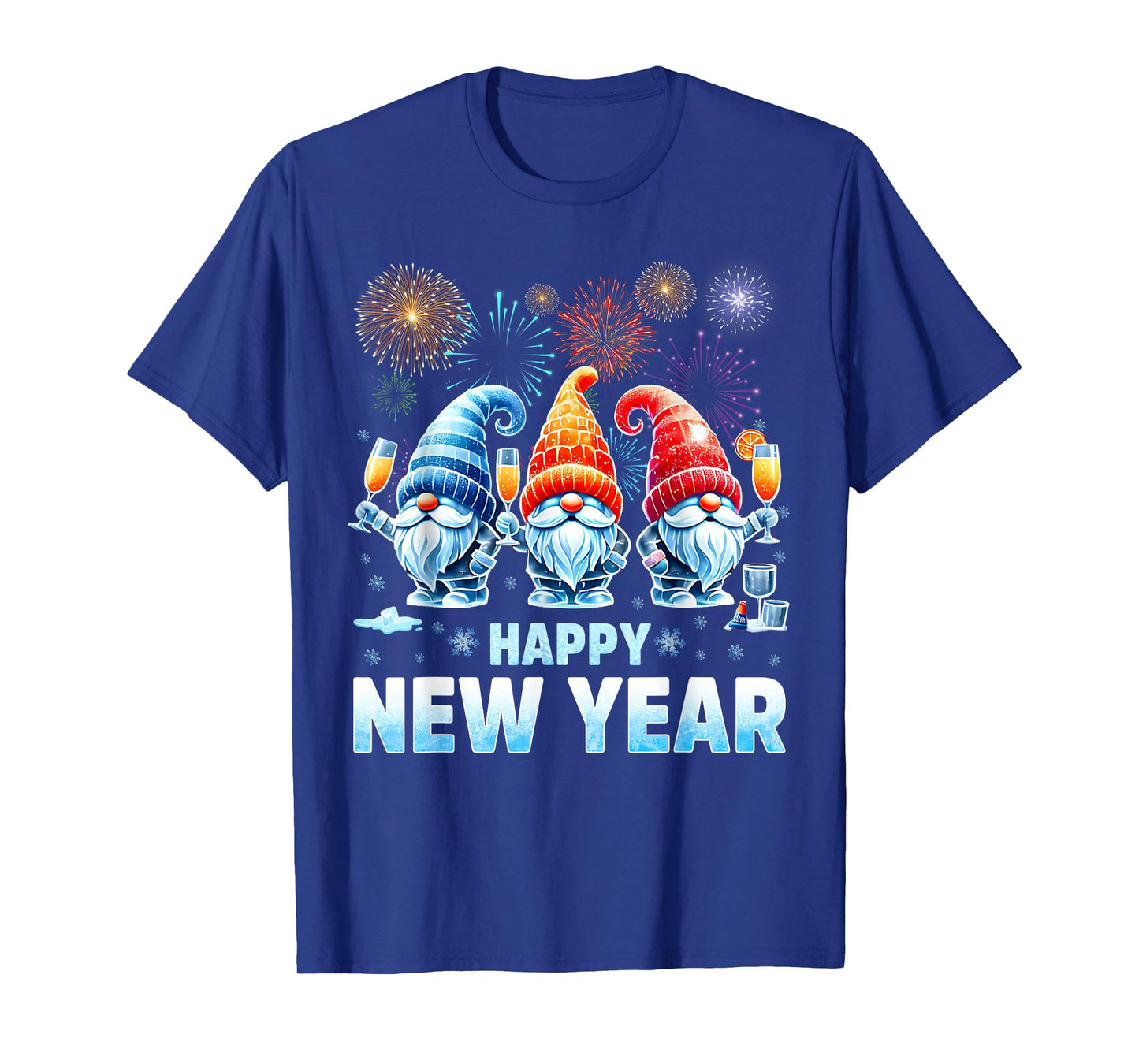 Happy New Year Gnome Drink Firework New Year Eve Women T-Shirt