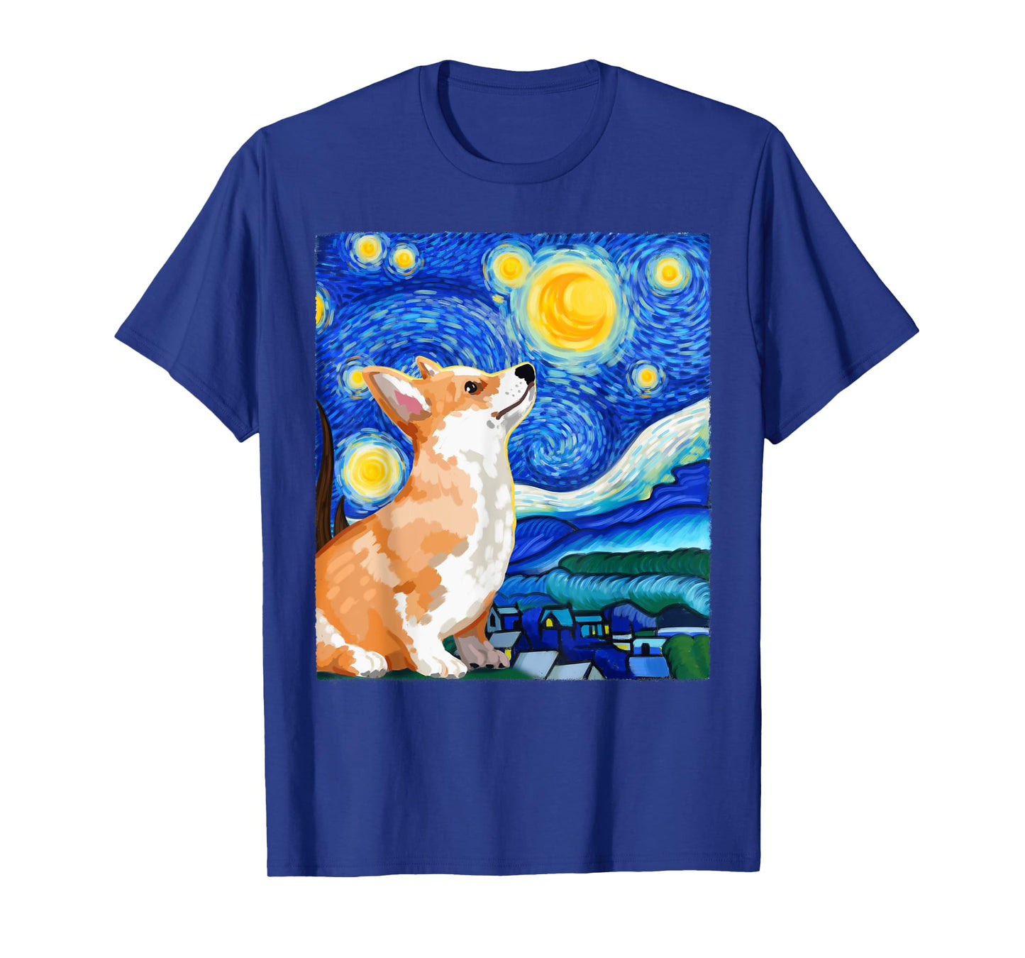 Corgi Dog, Dog Lover, Starry Night Dog, Corgi T-Shirt