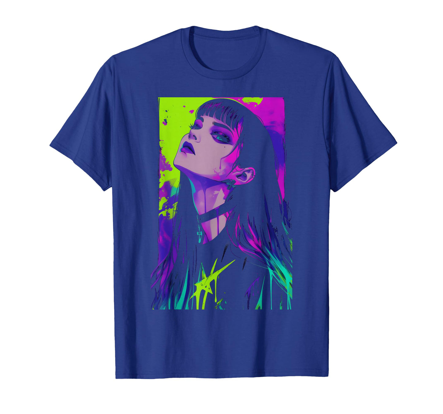 Cybergoth Cybercore Grunge Punk Goth Girl Alt Anime Manga T-Shirt
