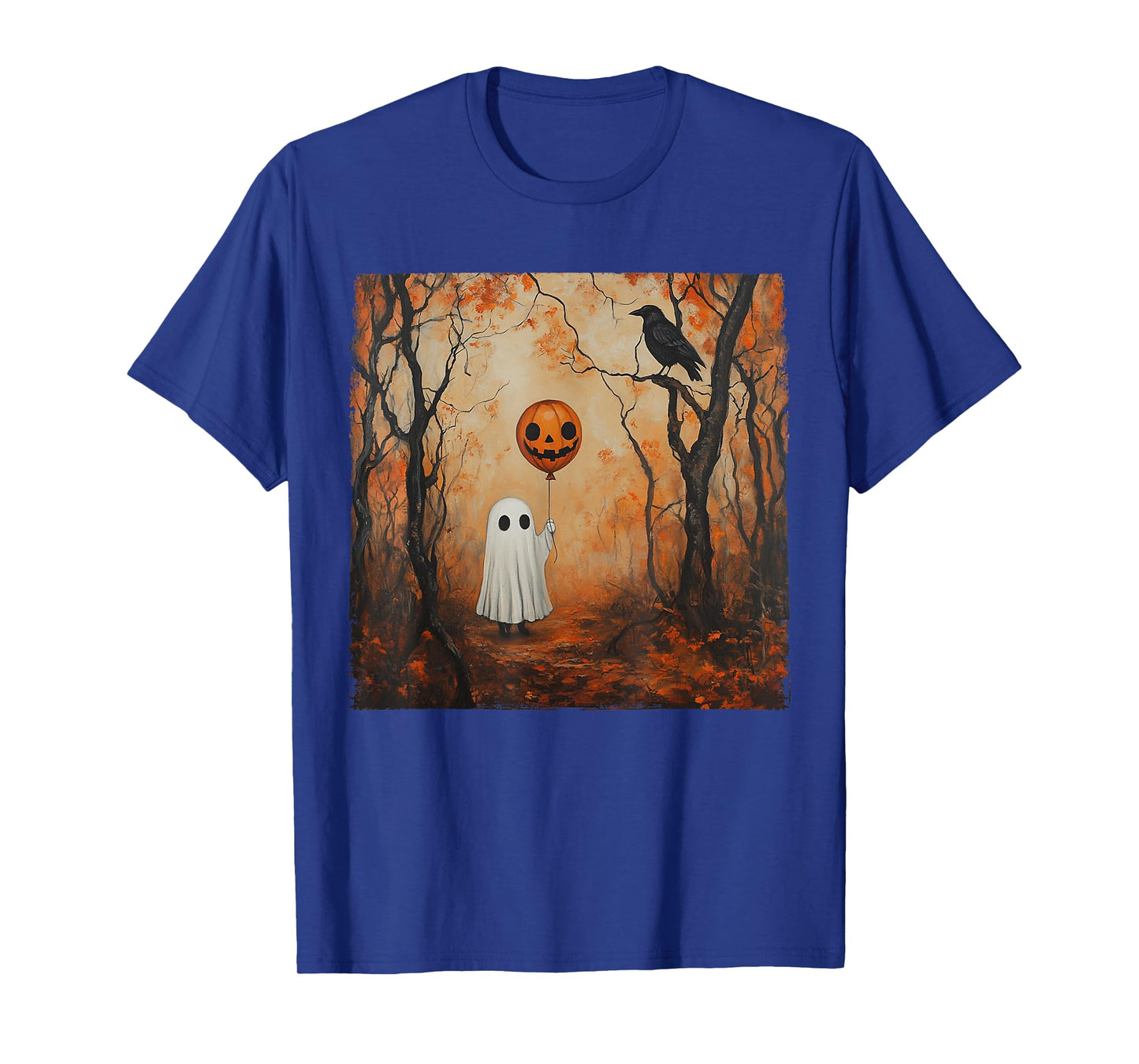 Vintage Ghost Pumpkin Gothic Halloween Ghost Spooky Season T-Shirt