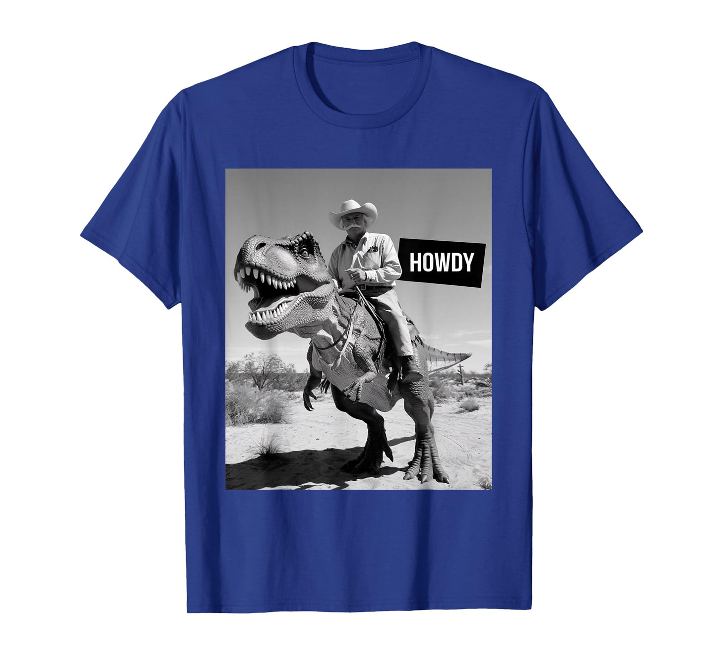 Funny Country Cowboy Riding Dinosaur Howdy T-Shirt