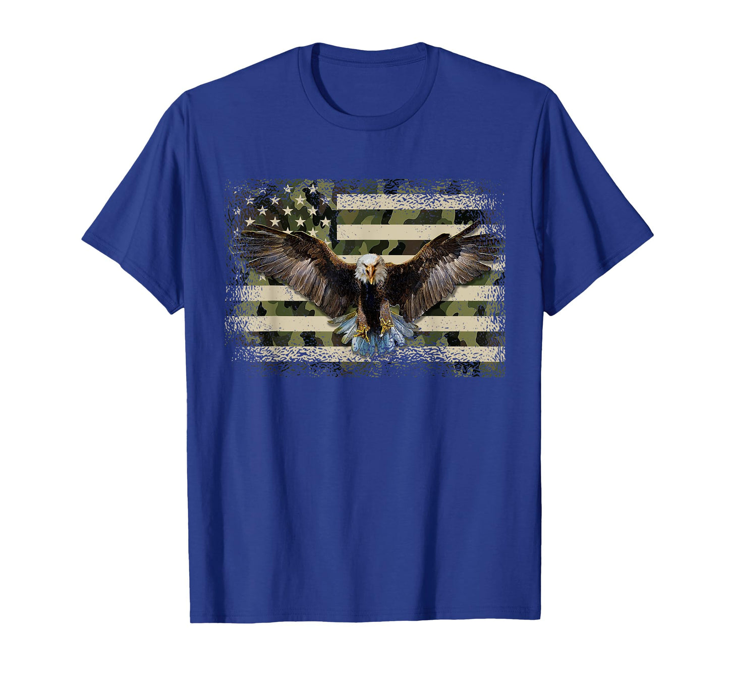 Camouflage American Flag USA Patriotic Eagle 4th Of July T-Shirt