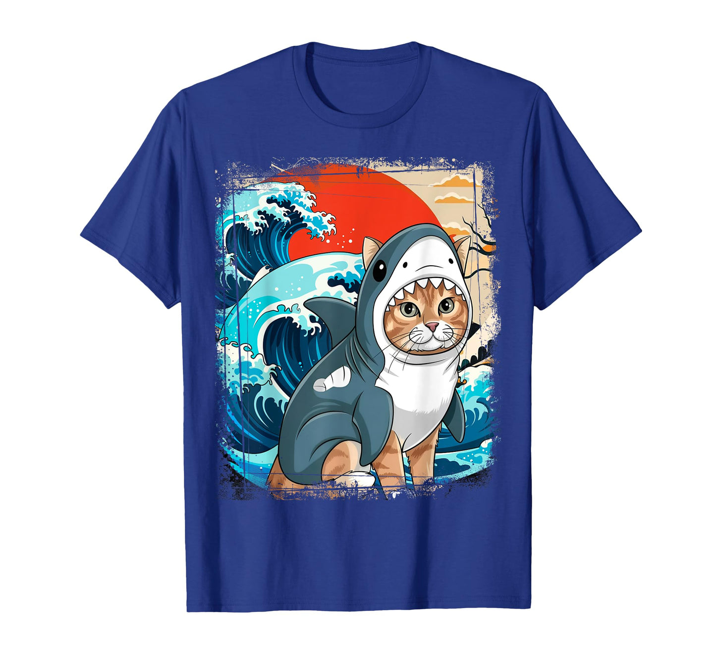 Japanese Art and Japan Shark Cat T-Shirt