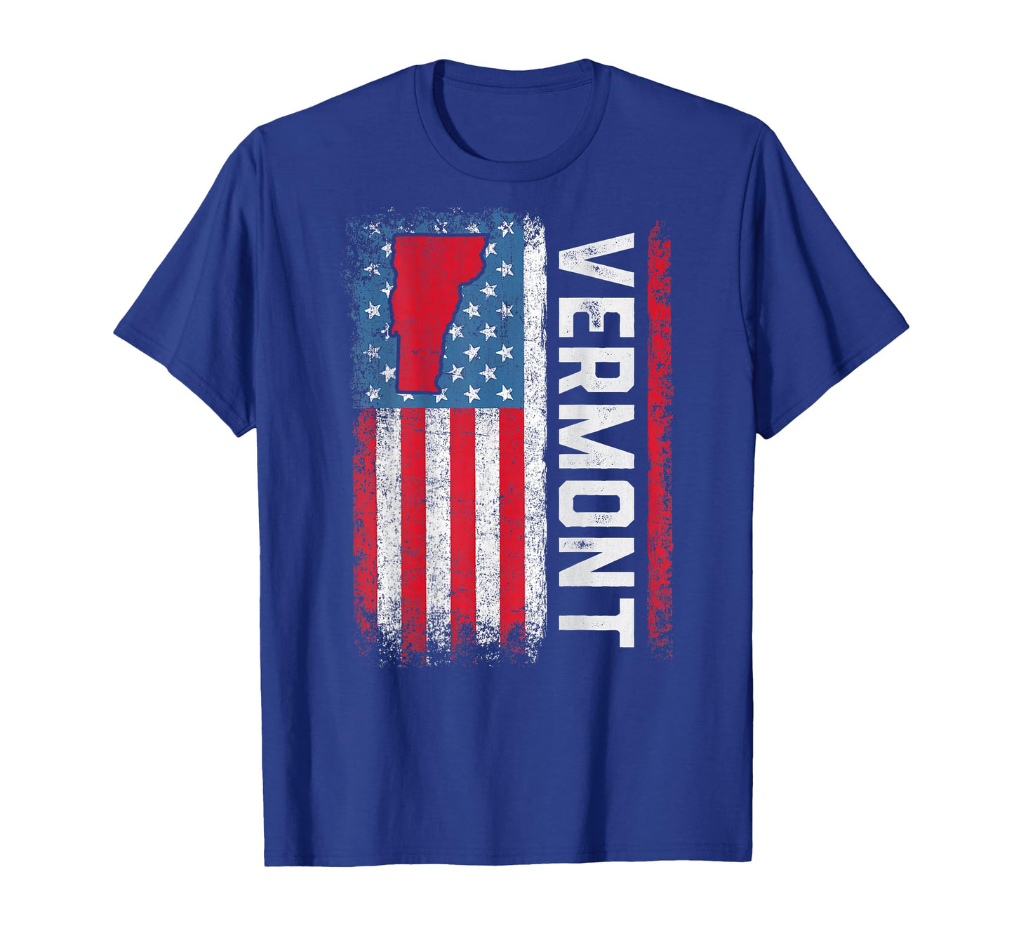 Vintage Vermont State USA Flag Shirt Vermont (On Back) T-Shirt