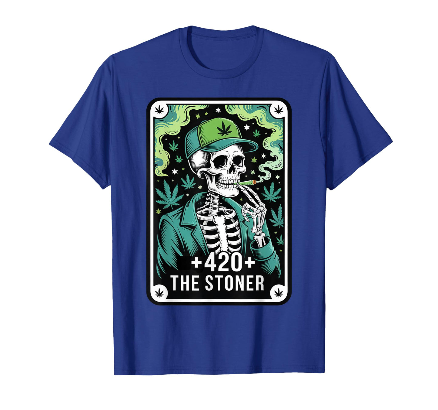 The Stoner Tarot Card Skeleton 420 Cannabis Weed Lover T-Shirt