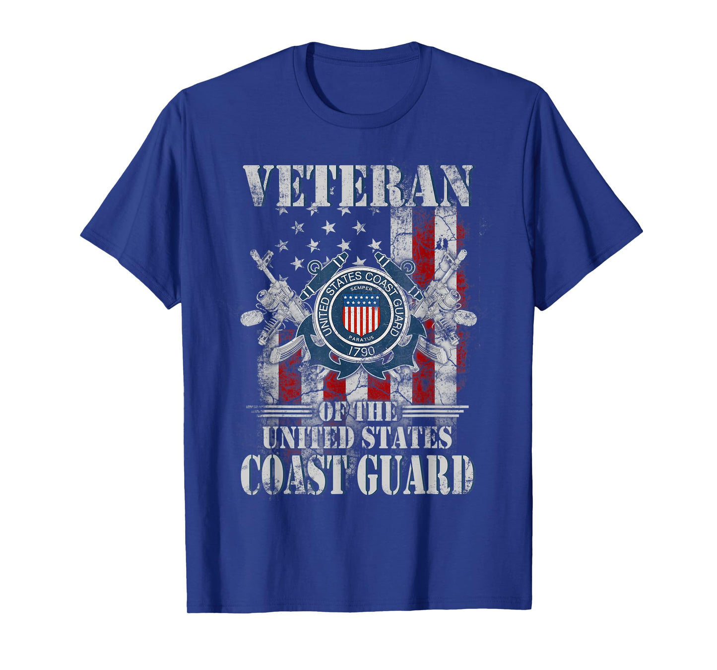 Proud US Coast Guard Veteran Vintage Black 3X-Large Classic Fit Crew Neck Short Sleeve T-Shirt