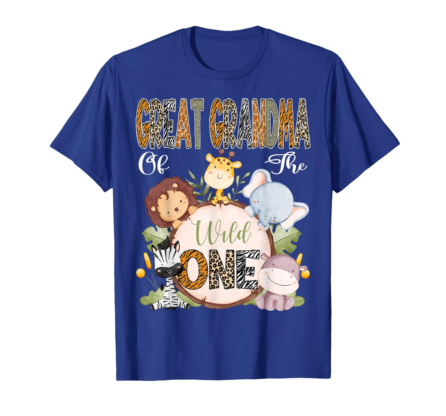 Great Grandma Of The Wild One 1St Birthday Safari Woodland T-Shirt