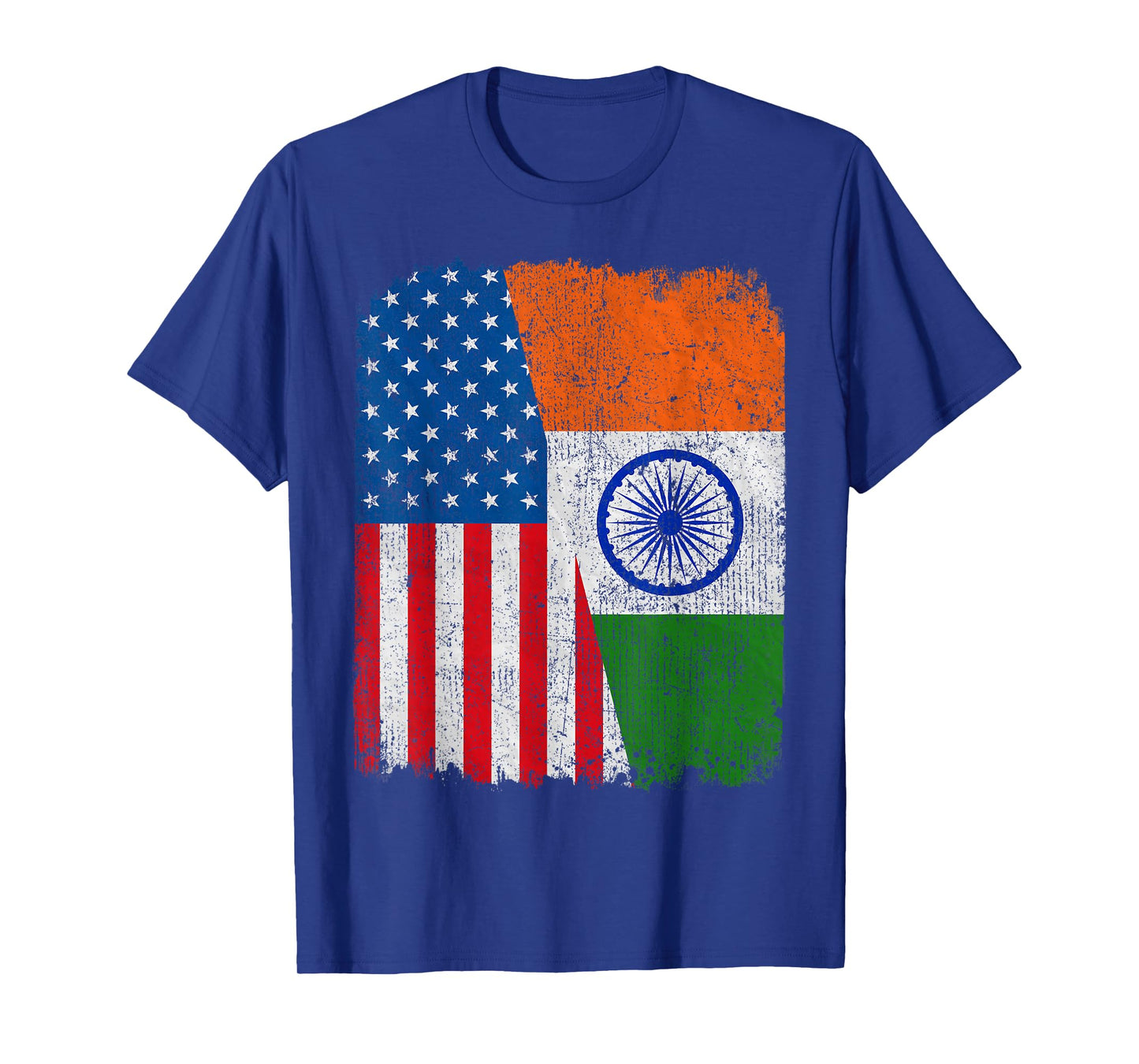 Indian American Flag Half USA India Root Proud T-Shirt