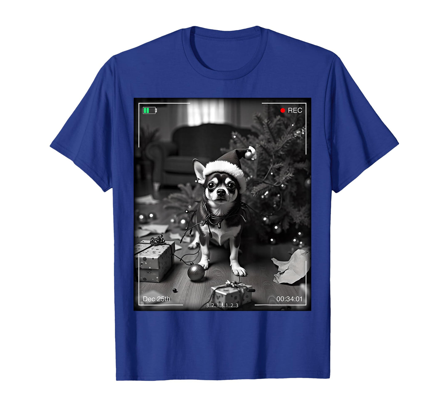 Christmas Chihuahua Caught On Camera T-Shirt