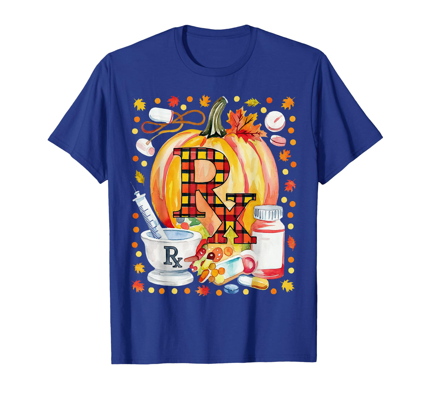 CPhT Pharmacy Technician Fall Autumn Leaves Pumpkin Season T-Shirt