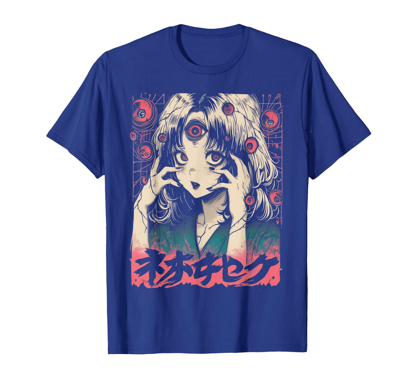 Goth Grunge Demon Anime Girl Waifu Horror Alt Aesthetic T-Shirt