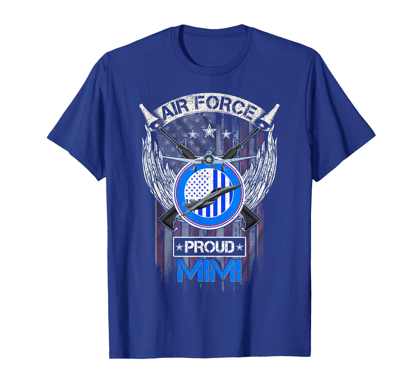 Vintage USA American Flag US Air Force Proud Veteran Mimi T-Shirt