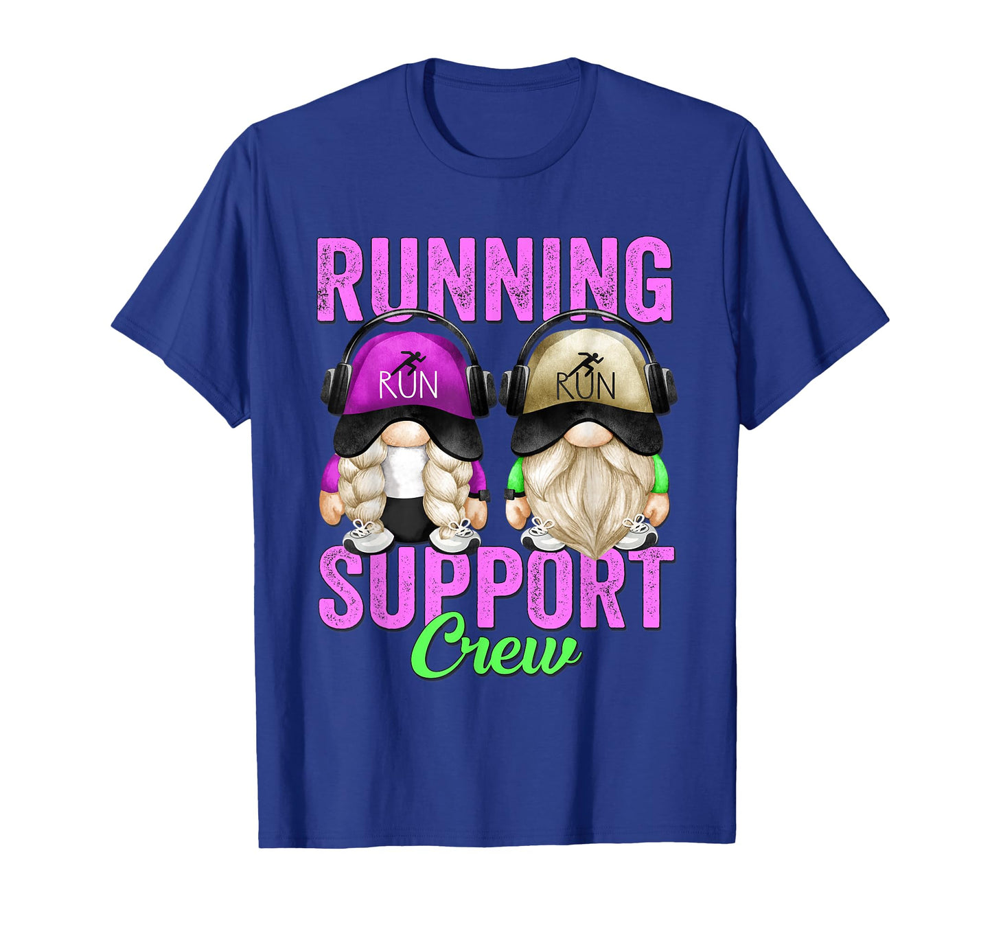 Funny Marathon Runner Gnome For Teacher Running Support Crew T-Shirt
