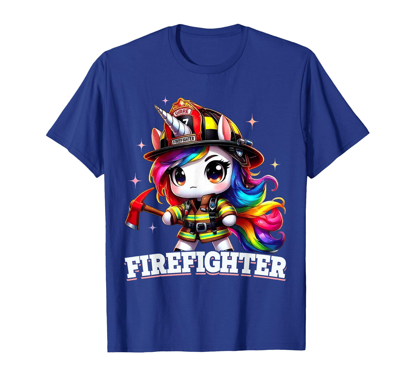 Firefighter Unicorn Kids Girls Women Firefighting T-Shirt