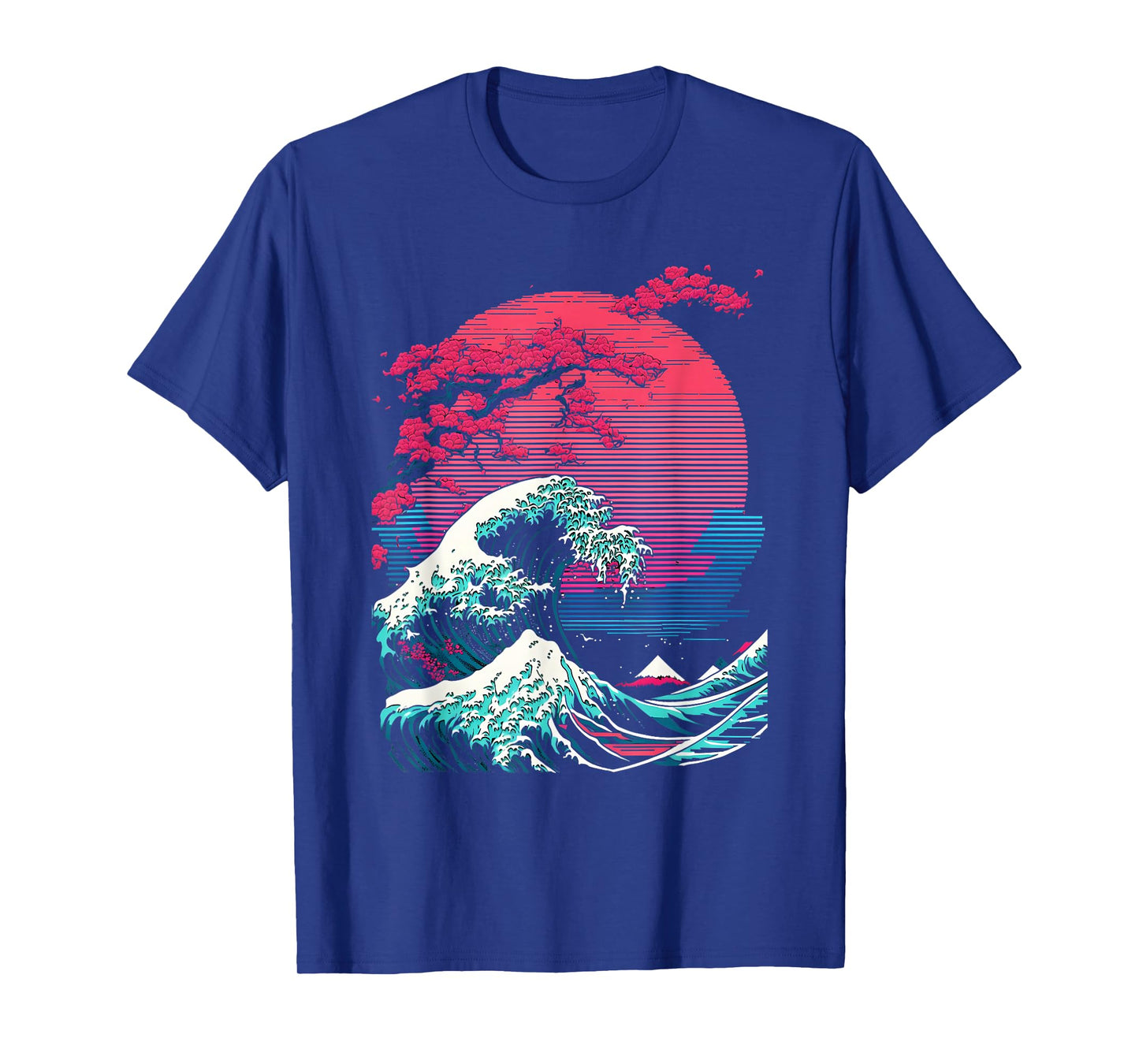 Great Wave Off Kanagawa Retro Glitch Aesthetic Vaporwave T-Shirt