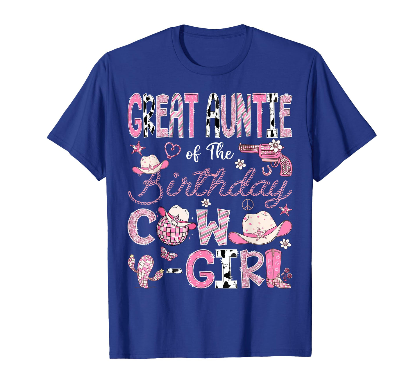 Great Auntie Of The Birthday CowGirl 1St Bday Rodeo Auntie T-Shirt