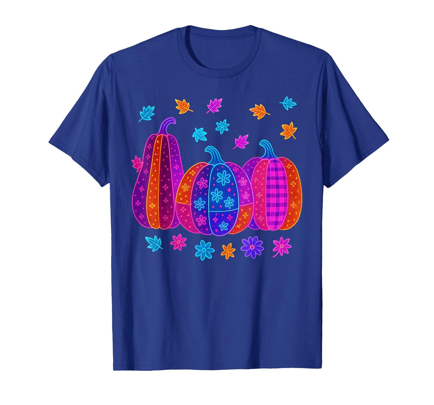 Preppy Pumpkin Thanksgiving Vintage Boho Floral Fall Vibes T-Shirt