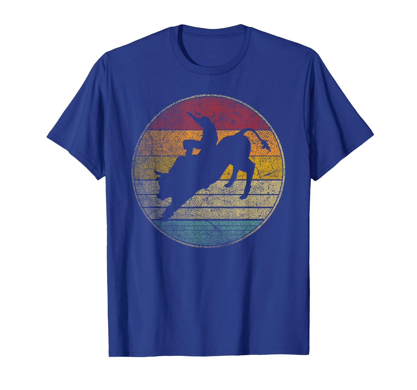 Rodeo Retro Style Bull Riding Cowboy Horse Men Women Kids T-Shirt