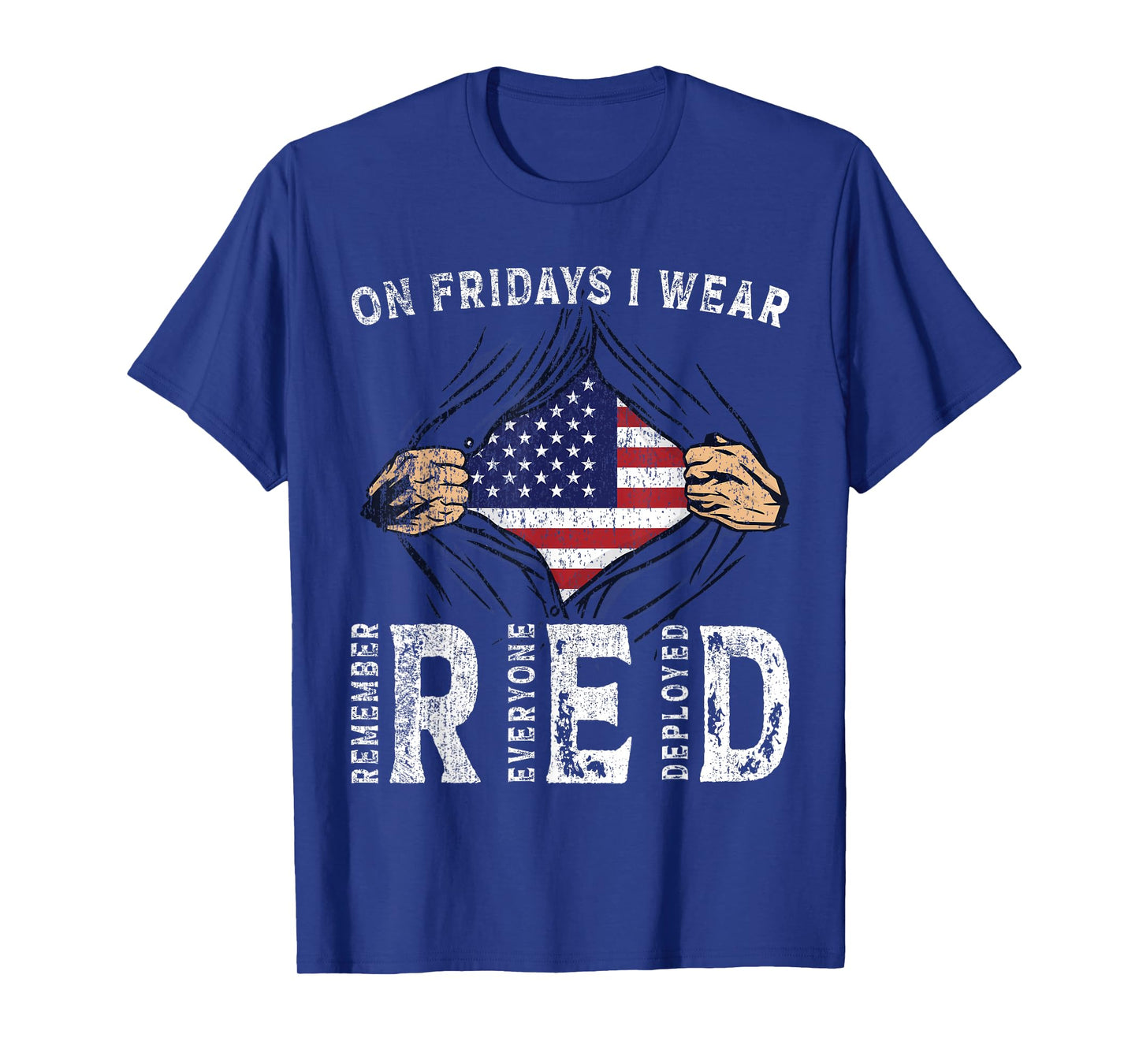 Fridays I Wear Red USA Support American Troops T-Shirt