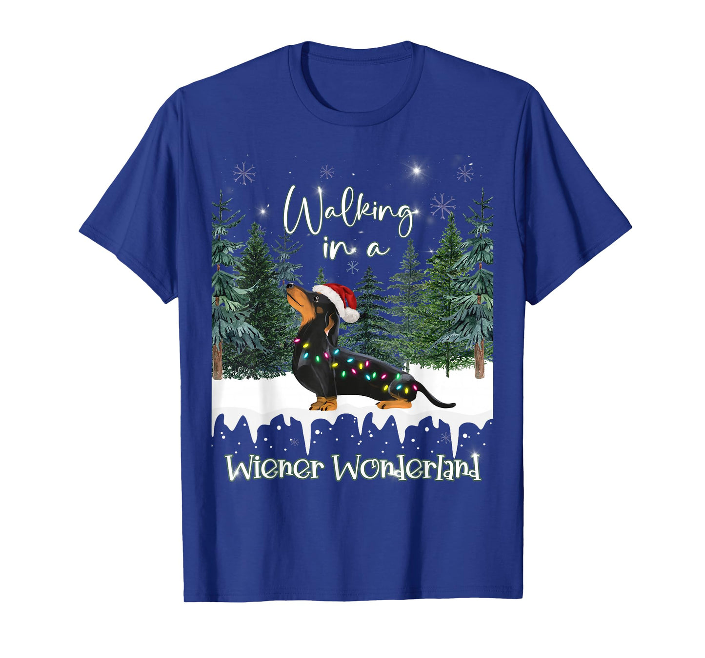 Walking in A Wiener Wonderland Dachshund T-Shirt