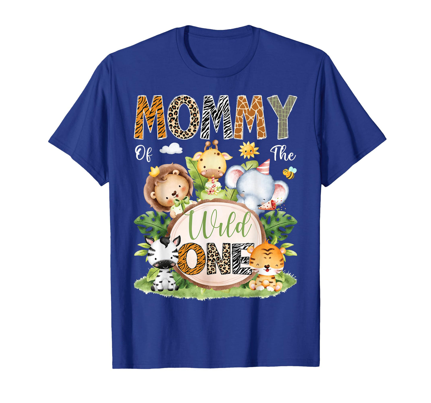 Mommy Of The Wild One 1St Birthday Kids Safari Jungle T-Shirt