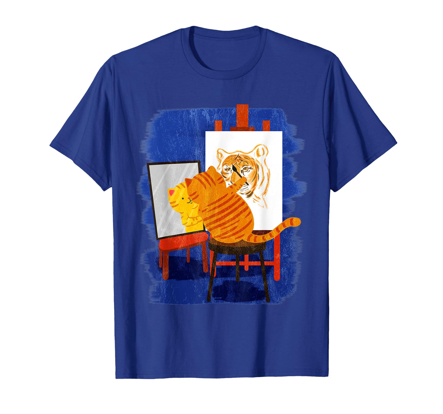 Cute Artistic Cat - Cute Cat Painting Lion Art T-Shirt