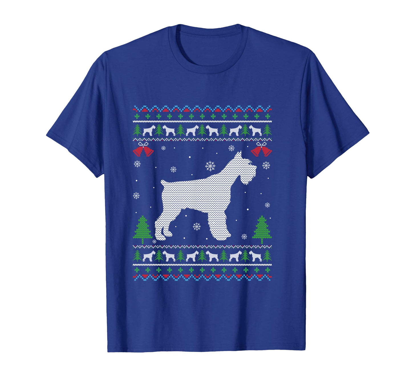 Ugly Xmas Design Schnauzer Dog Ugly Christmas Sweater Funny Long Sleeve T-Shirt