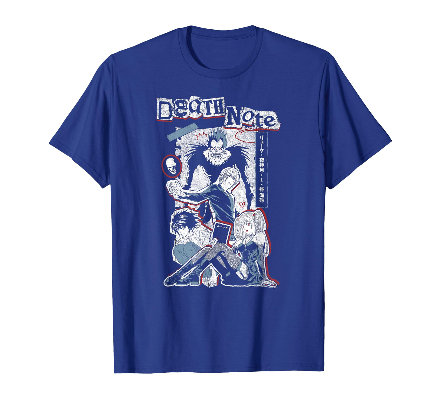 Death Note Character Collage with Kanji Anime T-Shirt