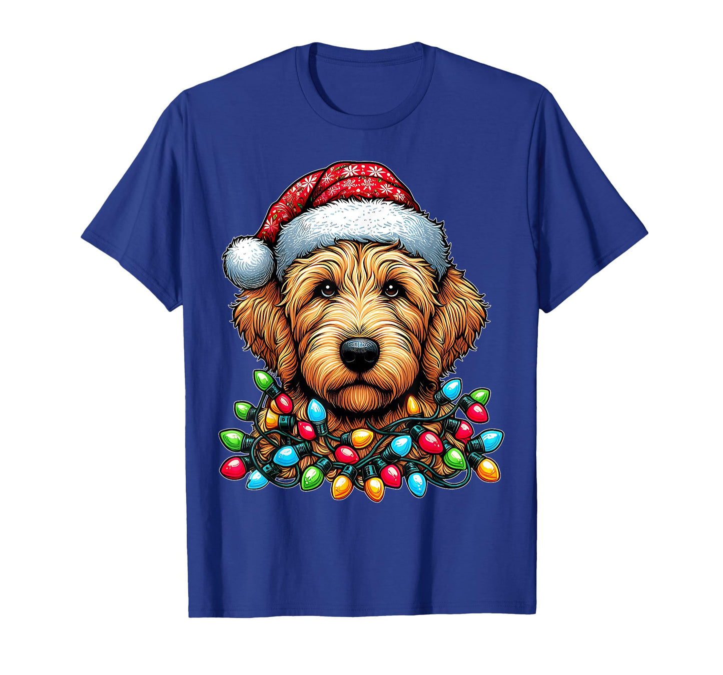 Golden Doodle Goldendoodle Christmas Hat Xmas T-Shirt