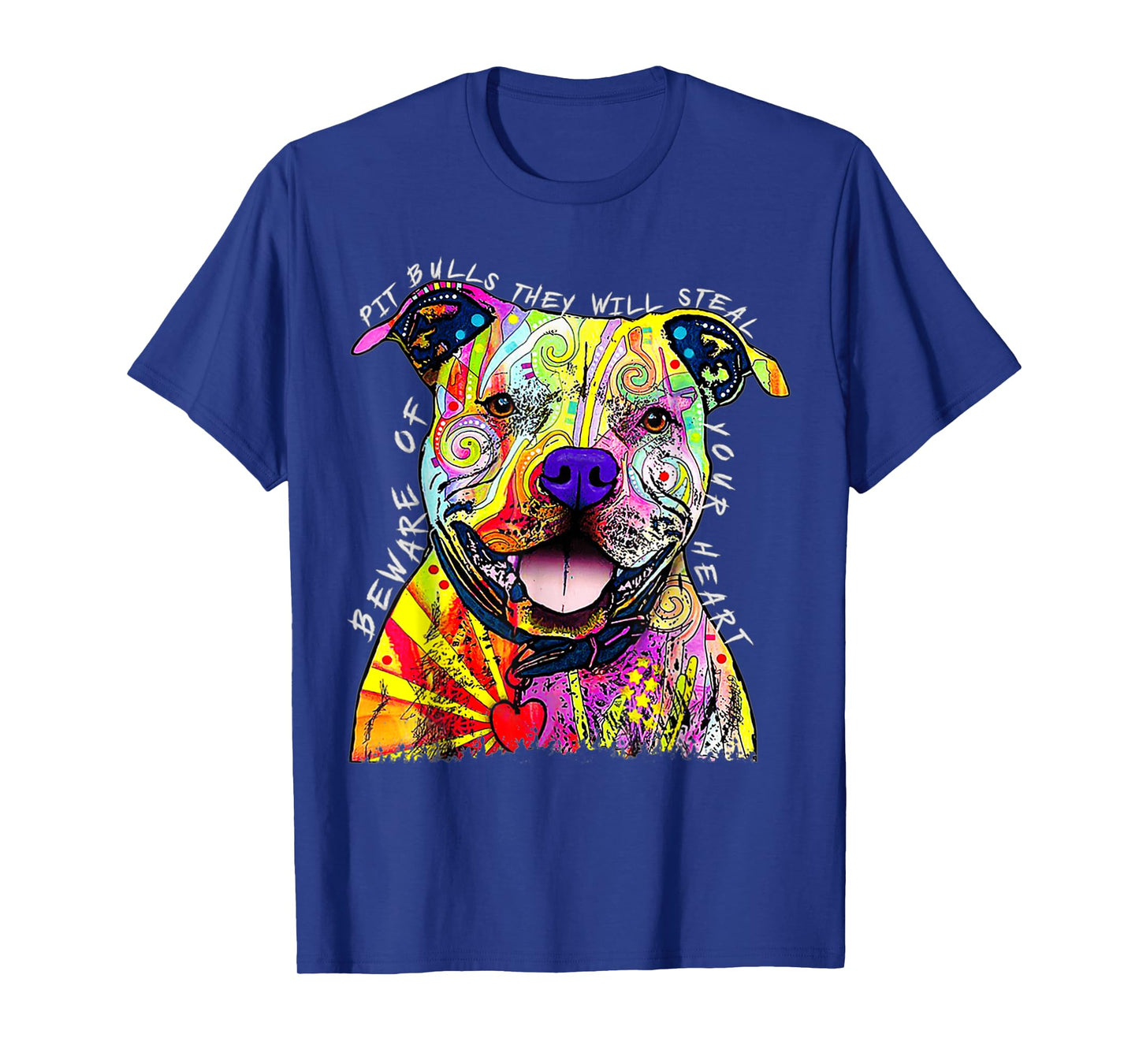 Funny Beware of Pit Bulls, Dean Russo Pitbull Original T-Shirt