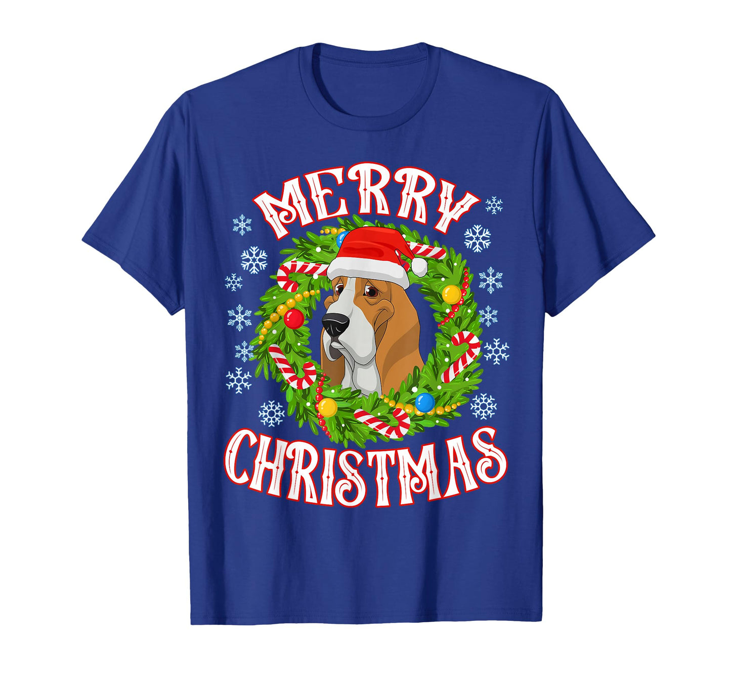 Basset Hound Santa Doggy Christmas Spirit Of Holiday T-Shirt