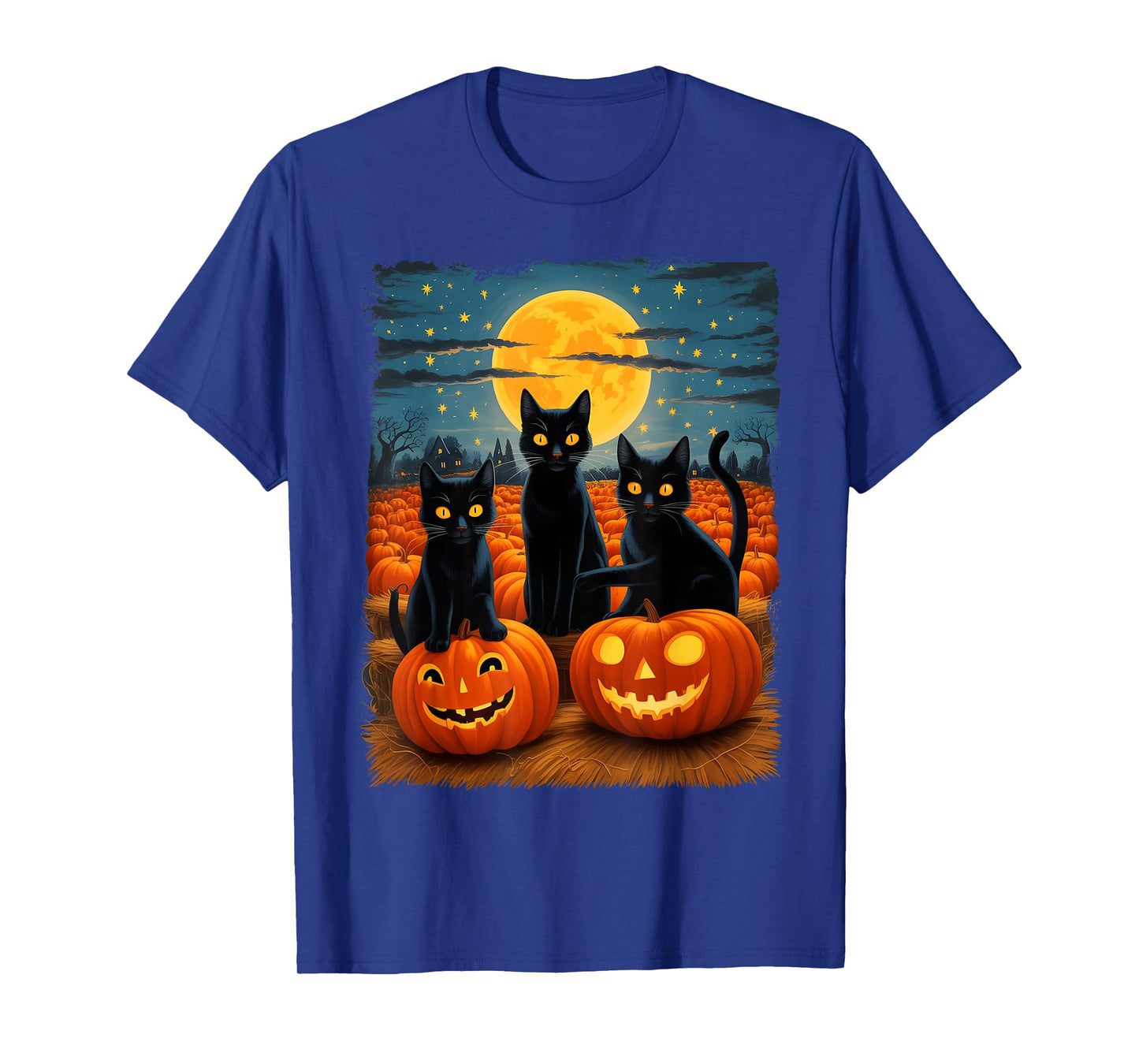 Funny Cat Halloween Costume Pumpkin Cat Black Cat Halloween T-Shirt