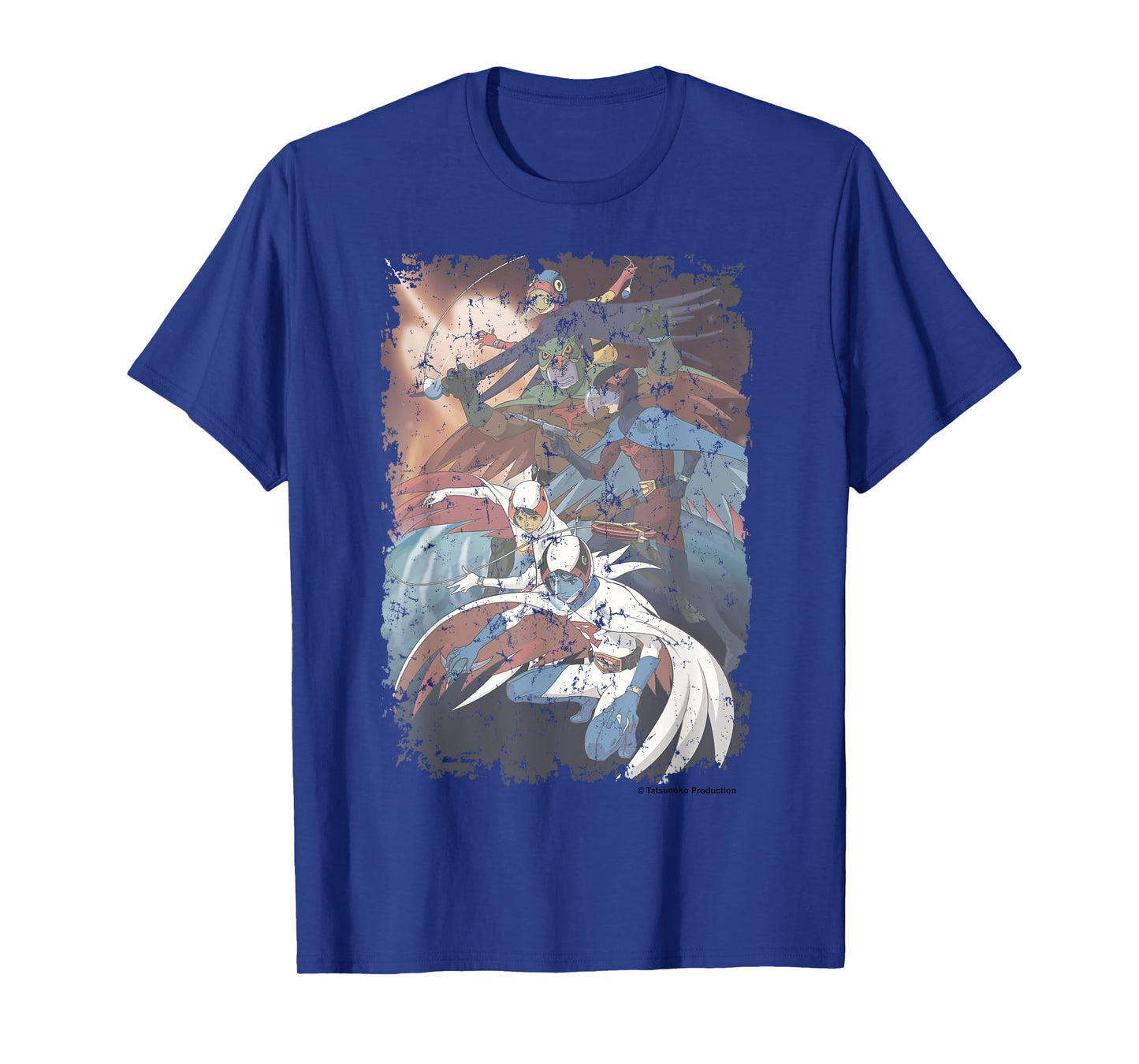 Manga Gatchaman Poster Planet Distressed T-Shirt