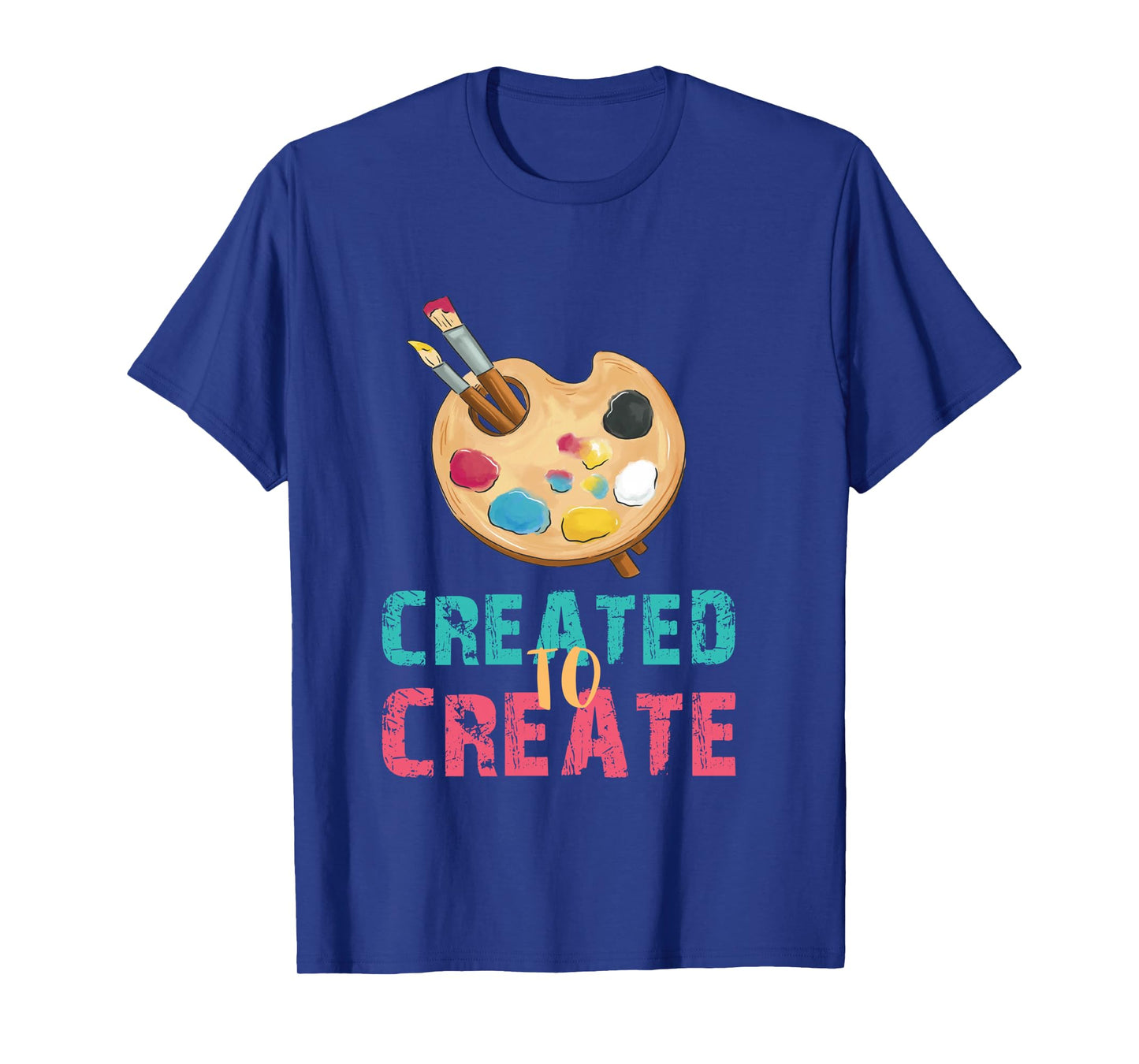 Art Teacher Created Art Palette Brush Artist Art Student Long Sleeve T-Shirt