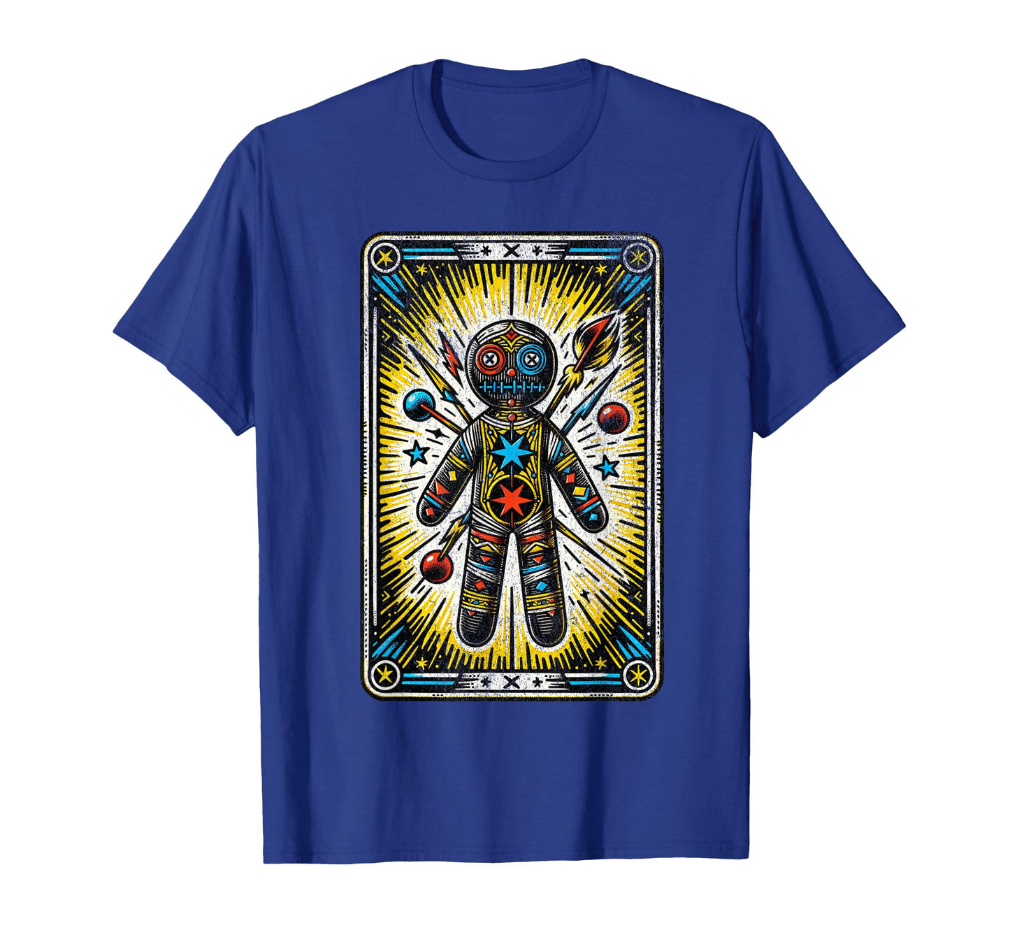 Vintage Voodoo Doll Tarot Card Cajun Creole Retro Magic T-Shirt