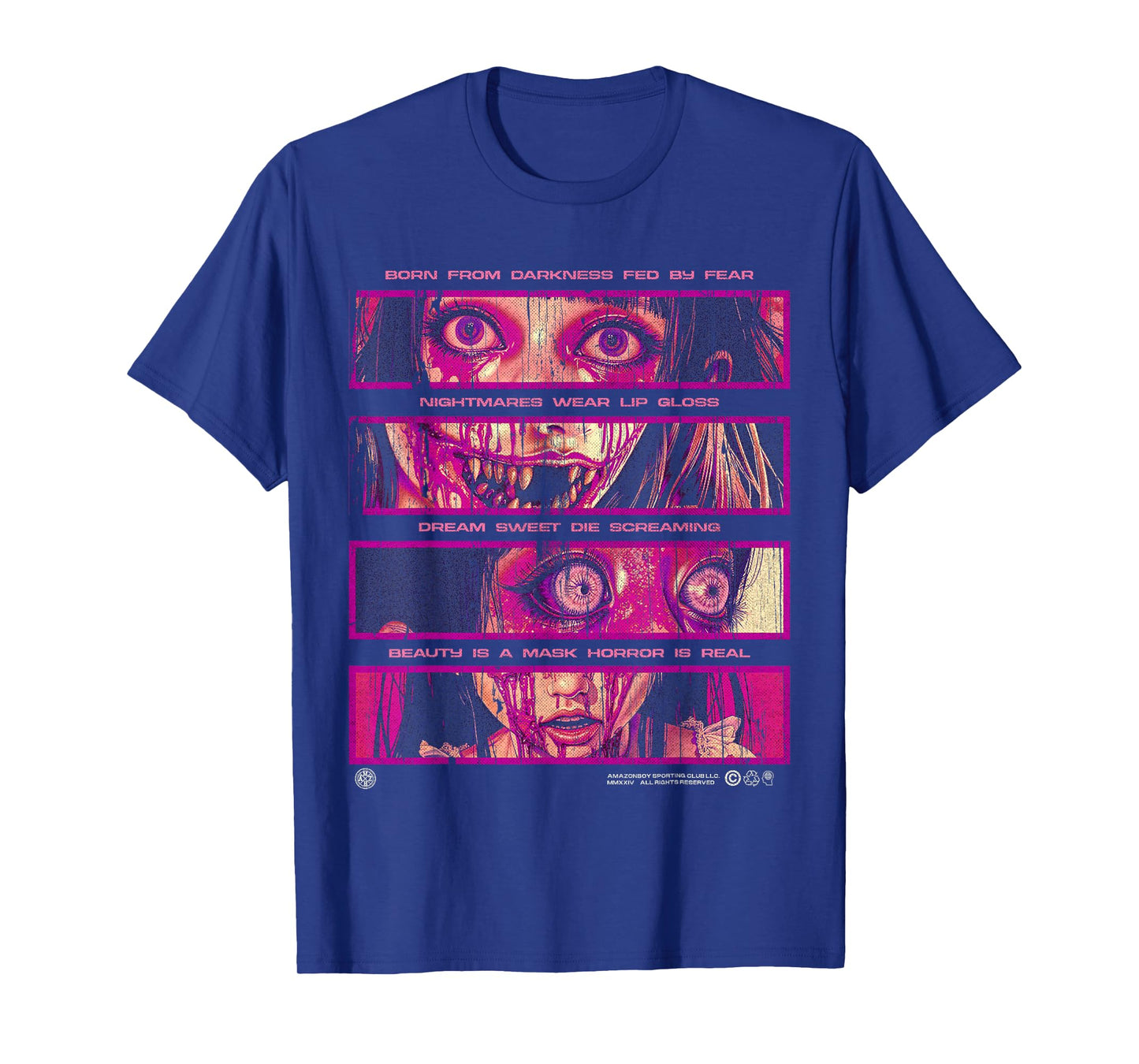 Creepy Manga Anime Girl Japanese Horror Streetwear Y2K Otaku T-Shirt