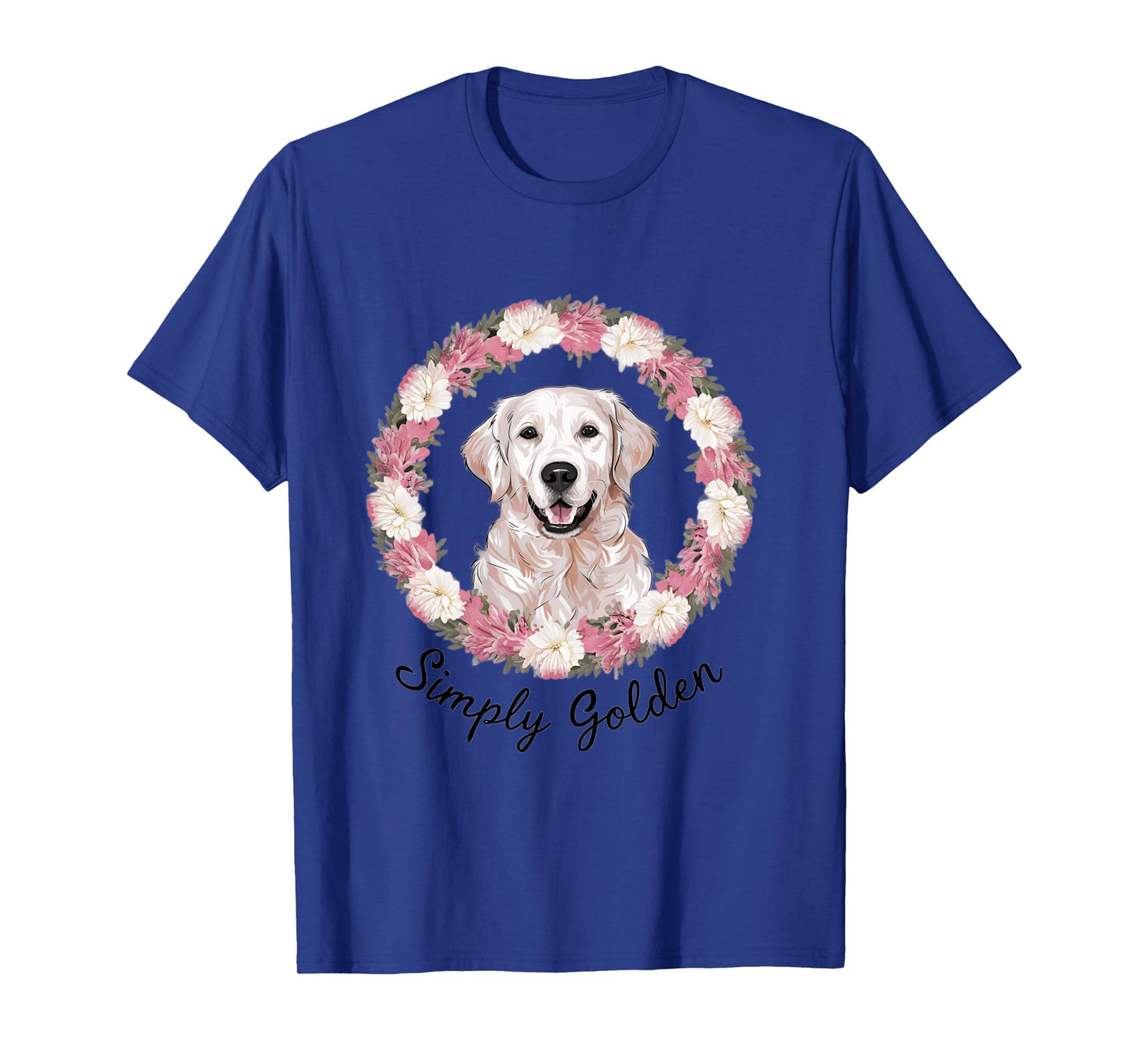 White English Cream Golden Retriever Cute 'Simply Golden' Long Sleeve T-Shirt