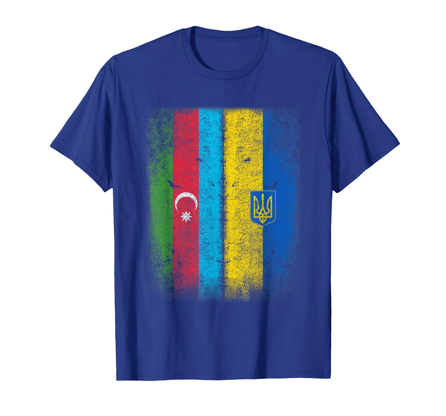 Vintage Azerbaijan Ukraine Flag T-Shirt