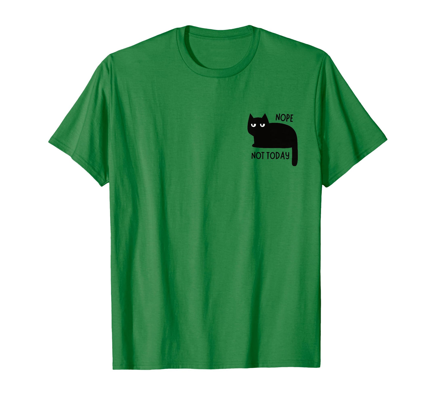 Funny Nope Not Today Lazy Cat Quote Pocket Logo Cat Lovers T-Shirt