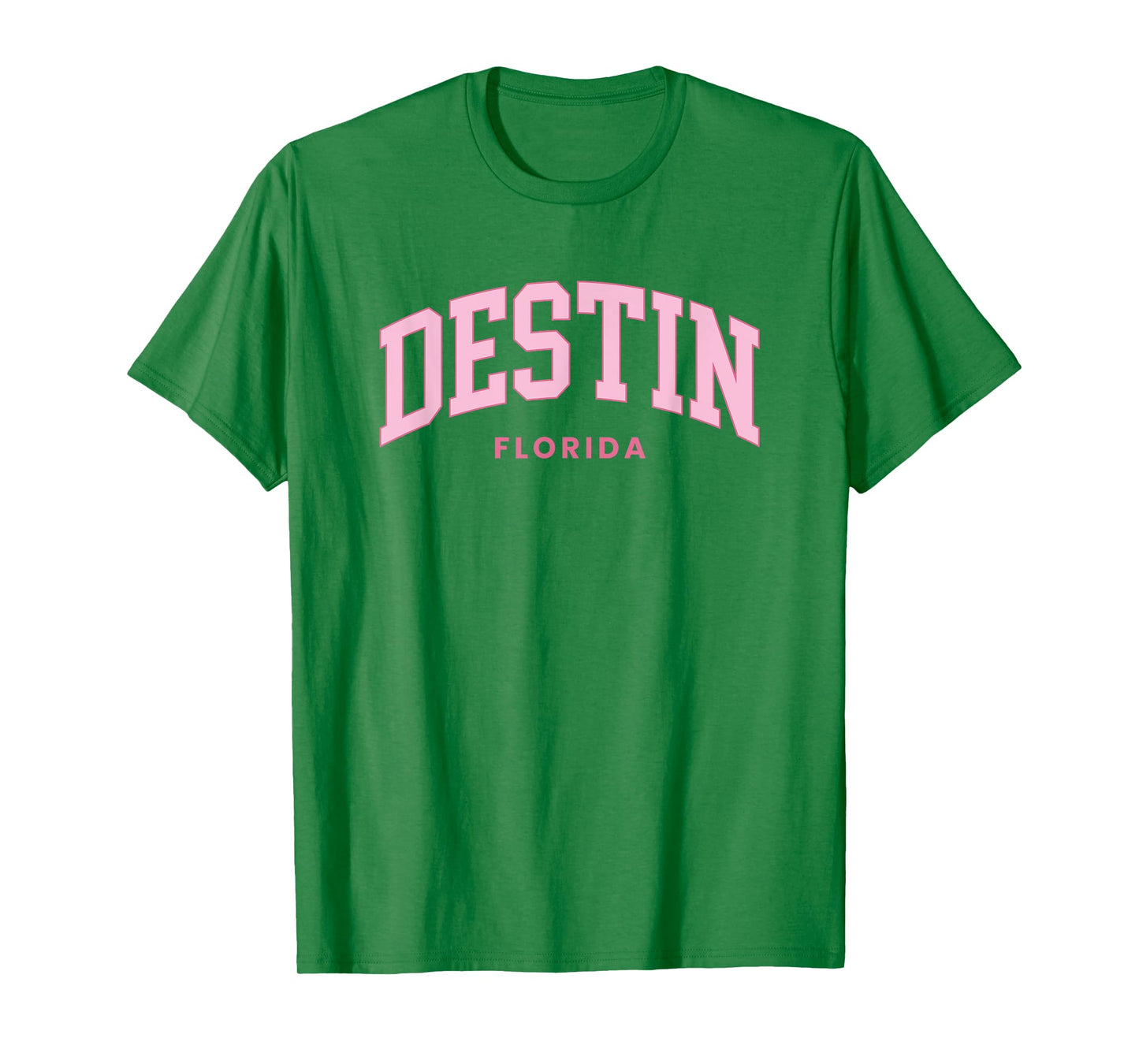 Destin Florida Retro Preppy Throwback Womens Girls Pink T-Shirt
