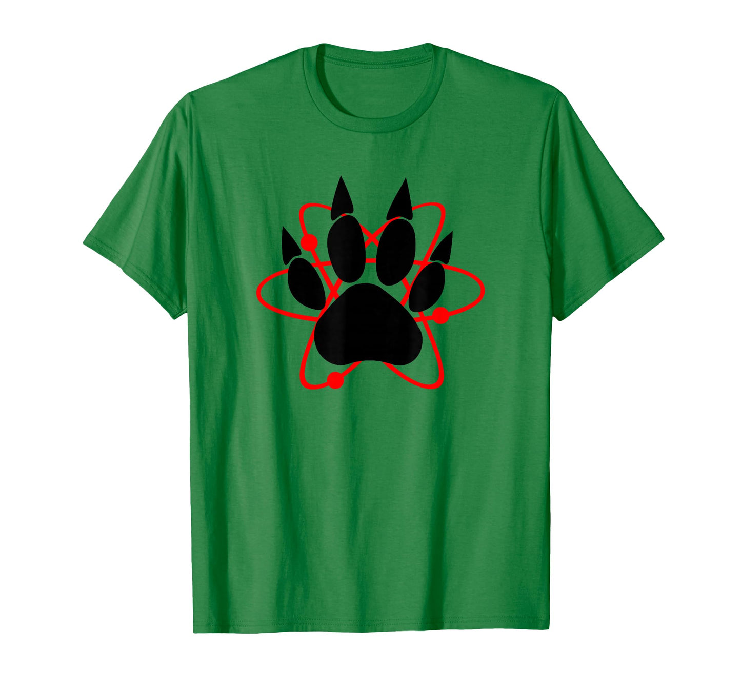Wayward Tees Atomic Bear Paw T-Shirt - Men's Unisex Blue Small Classic Fit Crew Neck Short Sleeve