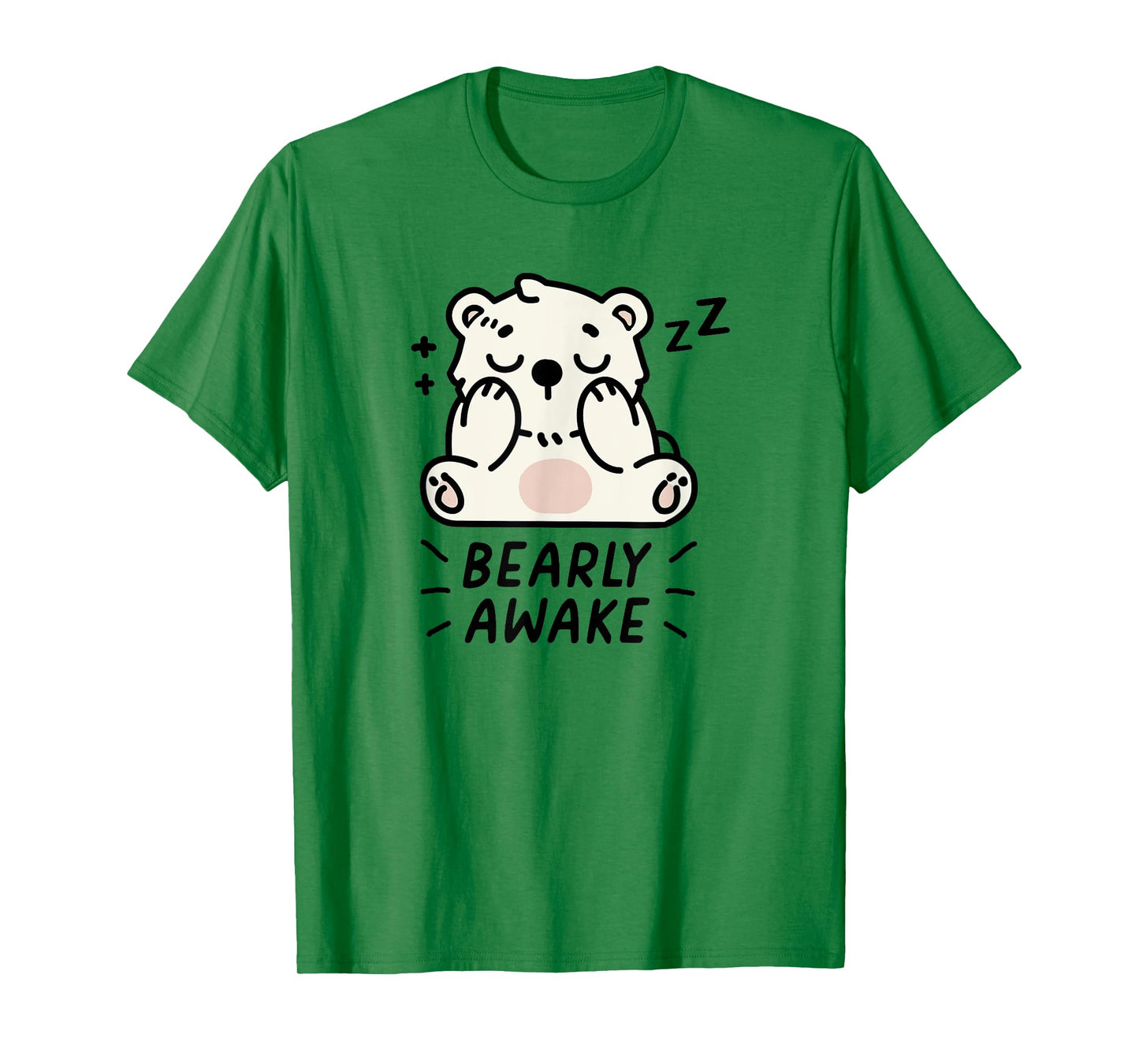 BEARLY AWAKE – Funny Sleepy Bear Design T-Shirt
