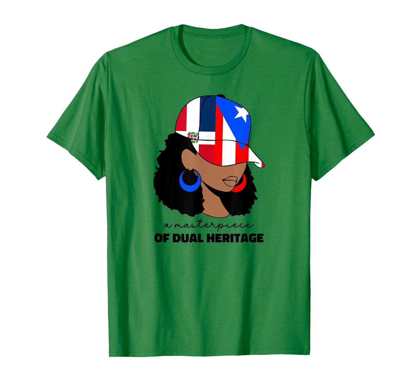 Dominican And Puerto Rican Rico Flag DominiRican Afro Women T-Shirt