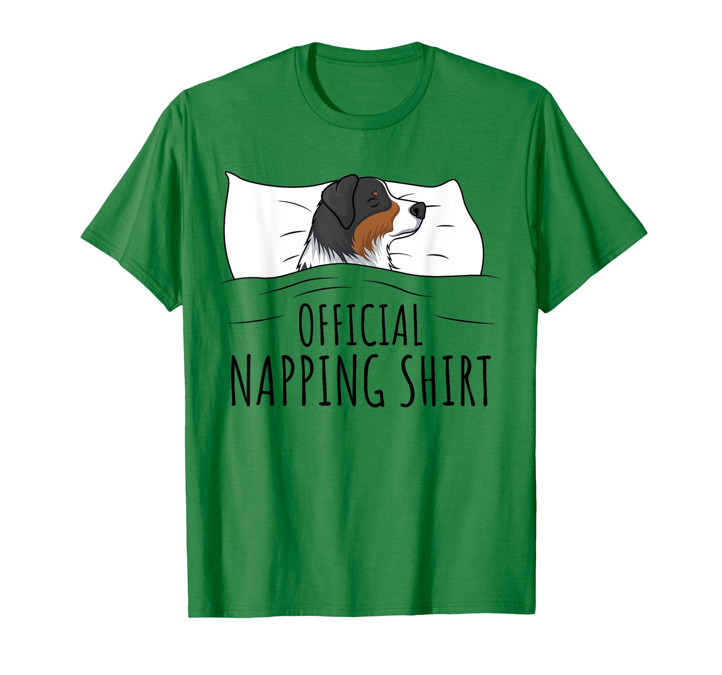 Australian Shepherd Apparel & Gift Ideas Unisex-Adults Blue Small Classic Fit Short Sleeve T-Shirt Sleeping Australian Shepherd Pyjamas Official Napping T-Shirt