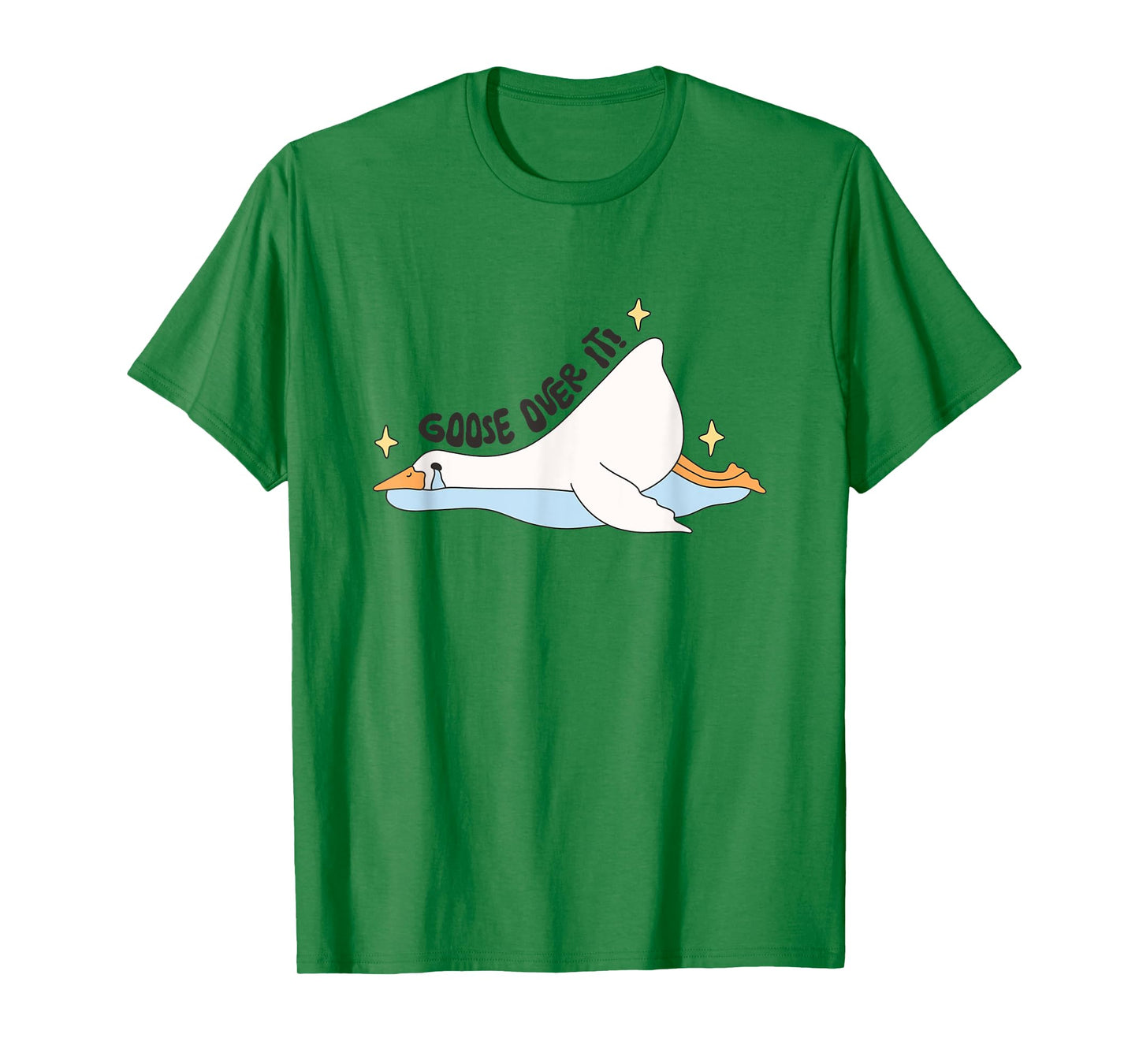 Funny Lazy Goose Over It Shirt Cute Crying Bird Humor Animal T-Shirt